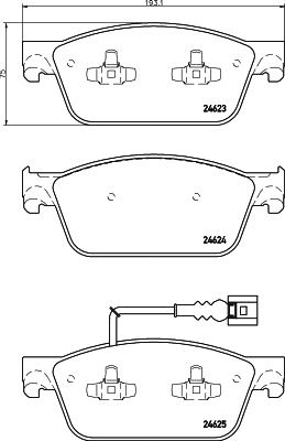 8DB355014981 HELLA Передні гальмівні колодки