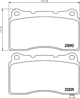 8DB355006601 HELLA Передні гальмівні колодки