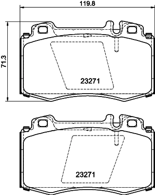 8DB355008691 HELLA Передні гальмівні колодки