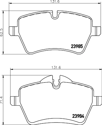 Тормозні колодки HELLA 8DB355012341