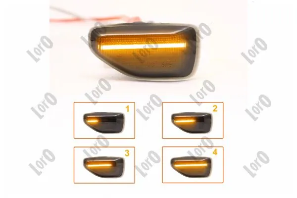 Повторювач повороту на крилі, правий L10140001LED Depo/Loro/Abakus