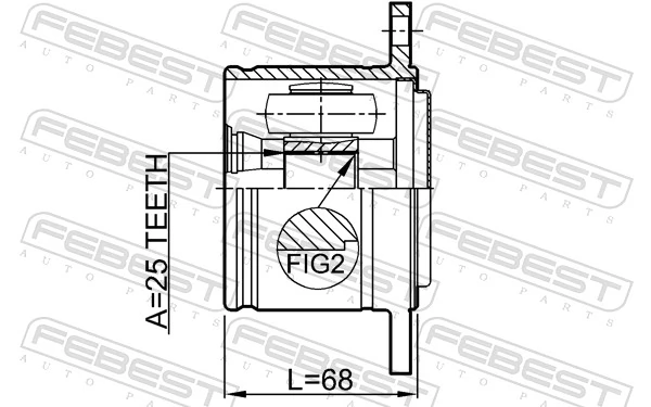 ШРУС зовнішній передній, правий Pascal G75019PC ціна, від 36.76 USD
