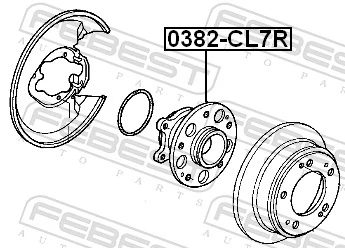 0382CL7R Febest Маточина задня