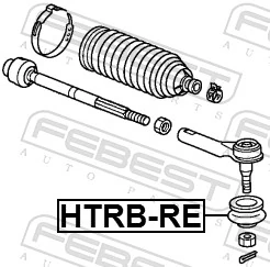 HTRBRE Febest Пильник рульового наконечника