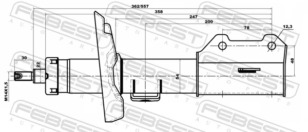Амортизатора передній лівий 13402942 Opel