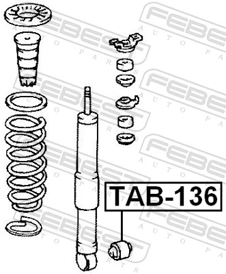 TAB136 Febest Сайлентблок амортизатора заднього