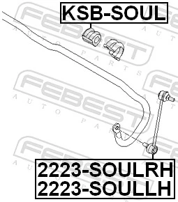2223SOULRH Febest Солдатик стабілізатора, переднього, правий