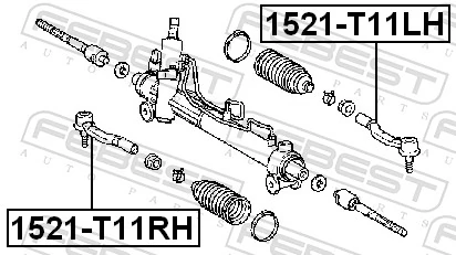CE1087L CTR Зовнішній наконечник рульової тяги
