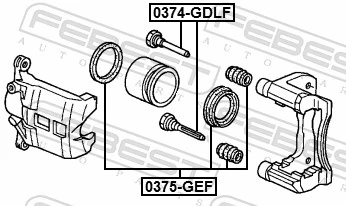 0375GEF Febest Ремкомплект гальмівної системи