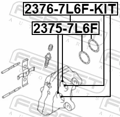 23757L6F Febest Ремкомплект гальмівної системи