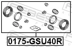 0175GSU40R Febest Ремкомплект заднього гальмівного супорта
