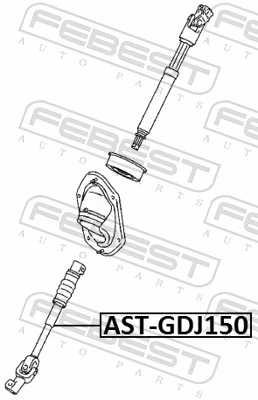 ASTGDJ150 Febest Вал рульової колонки, нижній