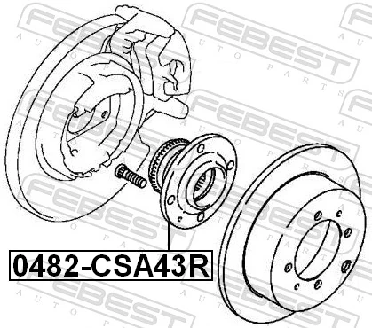 0482CSA43R Febest Маточина задня