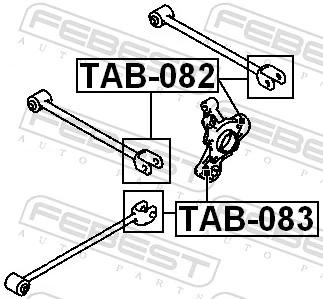 TAB082 Febest Сайлентблок заднього кулака