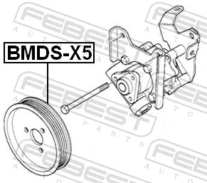 BMDSX5 Febest Шків лопатевого насоса гідропідсилювача керма