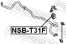 NSBT31F Febest Втулка стабілізатора переднього