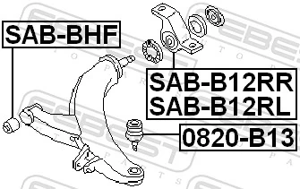 SABB12RR Febest Сайлентблок переднього нижнього важеля