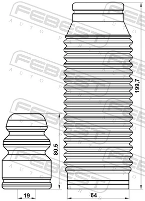 APK0128 Magneti Marelli Відбійник + пильовик амортизатора переднього