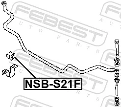 NSBS21F Febest Втулка стабілізатора переднього