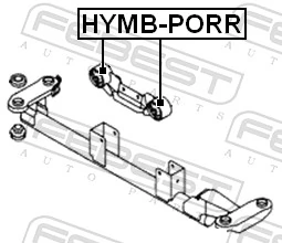 HYMBPORR Febest Сайлентблок кронштейна задньої подушки двигуна