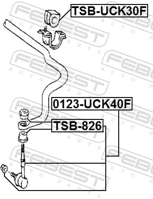 TSBUCK30F Febest Втулка стабілізатора переднього