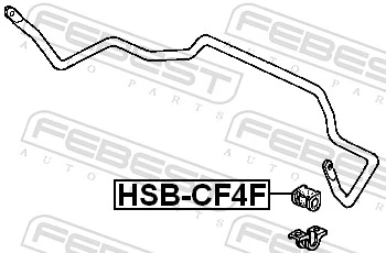 HSBCF4F Febest Втулка стабілізатора переднього