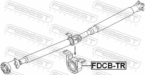 FDCBTR Febest Підвісний підшипник карданного валу