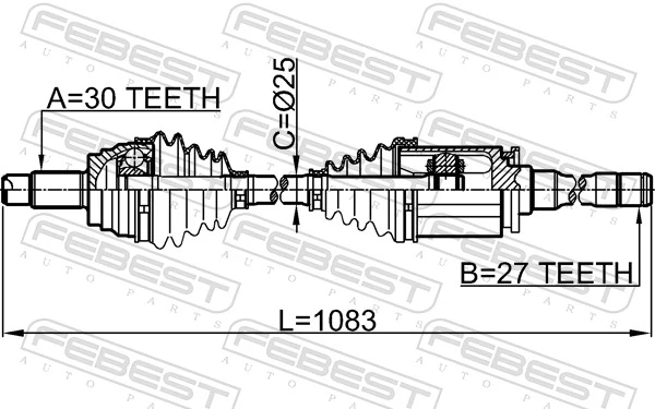 Купити BB1383 Posterparts Піввісь права