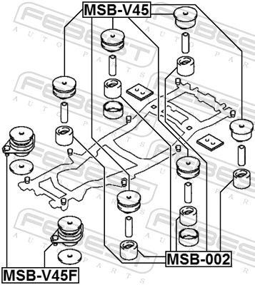 MSBV45F Febest Кріплення платформи