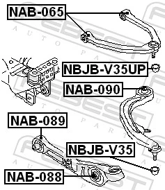NAB065 Febest Сайлентблок переднього верхнього важеля