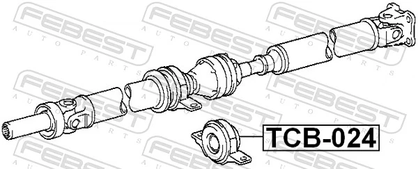 TCB024 Febest Підвісний підшипник карданного валу