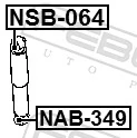 NSB064 Febest Сайлентблок амортизатора заднього