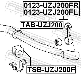 Стійка стабілізатора, переднього, права Q-top QL00116P ціна, від 11.96 USD