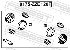 0175ZZE120F Febest Ремкомплект гальмівної системи