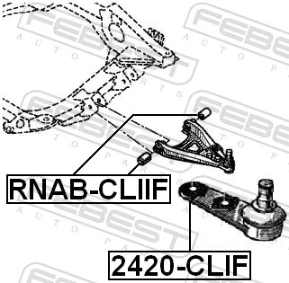 2420CLIF Febest Кульові на авто