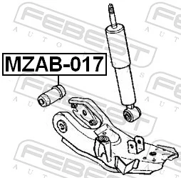 MZAB017 Febest Сайлентблок переднього нижнього важеля