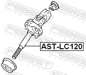 ASTLC120 Febest Вал рульової колонки, нижній