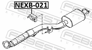 NEXB021 Febest Кріплення глушника переднє