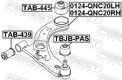 48069B1090 Toyota Поперечний важіль