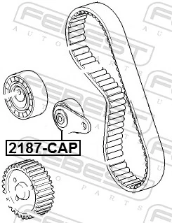 2187CAP Febest Ролик натягувач