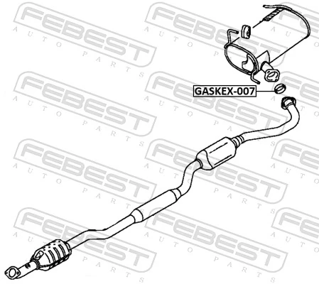 GASKEX007 Febest Кільце приймальної труби глушника