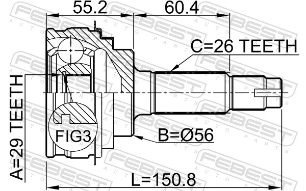 Граната колісна General Motors 88972731 ціна, від 48.48 USD