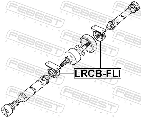 LRCBFLI Febest Підвісний підшипник карданного валу