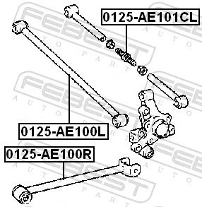 0125AE101CL Febest Розтяжка задньої підвіски