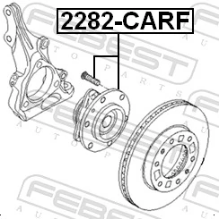 2282CARF Febest Маточина (передня)