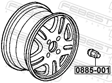 Гайка колеса на Subaru Forester II S11, SG