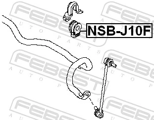 NSBJ10F Febest Втулка стабілізатора переднього