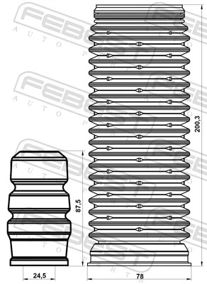 Буфер амортизатора заднього на Volkswagen Golf V 1K1
