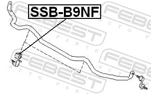 SSBB9NF Febest Втулка стабілізатора переднього