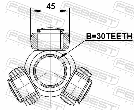2116TRD Febest Трипоїд